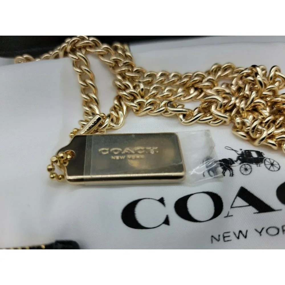 COACH Custom Made Small Turnlock Chain Crossbody STUDS APPLIQUE 3PC